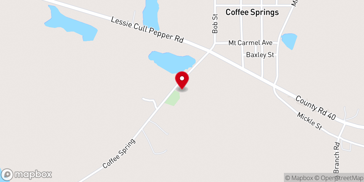 Map showing location of Mount Carmel Primitive Baptist Church