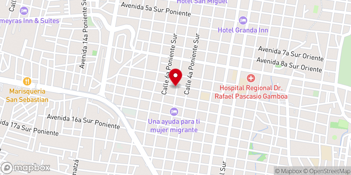 Map showing location of Iglesia de Dios en México Evangelio Completo A.R.