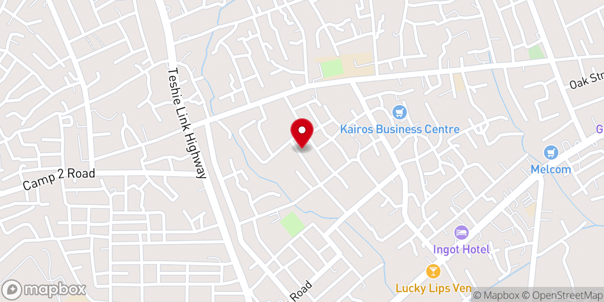 Map showing location of Teshie Central Assembly Church of Pentecost