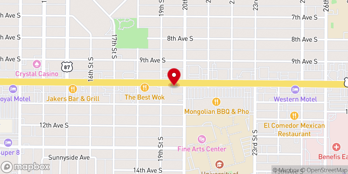 Map showing location of Emilie Center of Great Falls