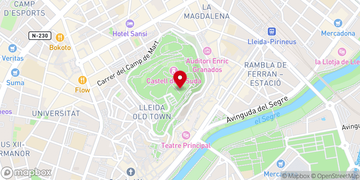 Map showing location of Puerta de los Apóstoles