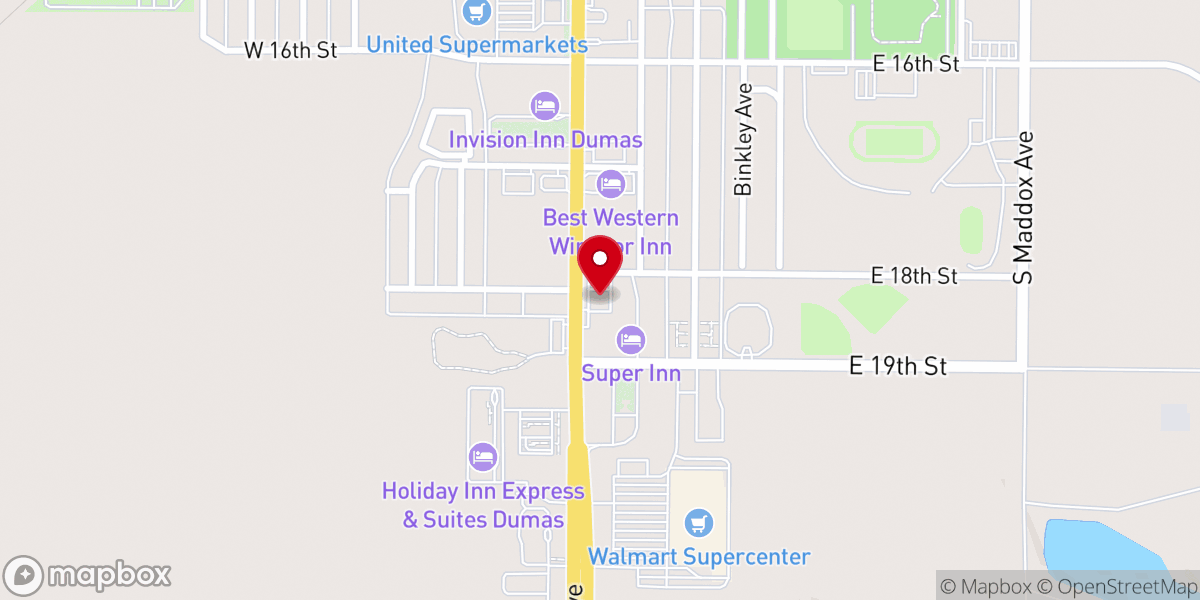 Map showing location of Big Country Cafe