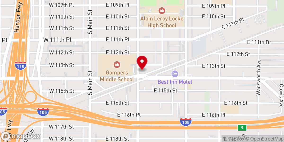 Map showing location of Imperial Church of Christ