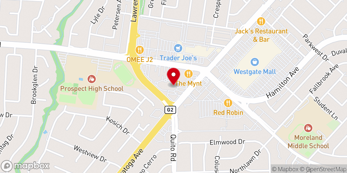 Map showing location of WestGate Church | Saratoga Campus