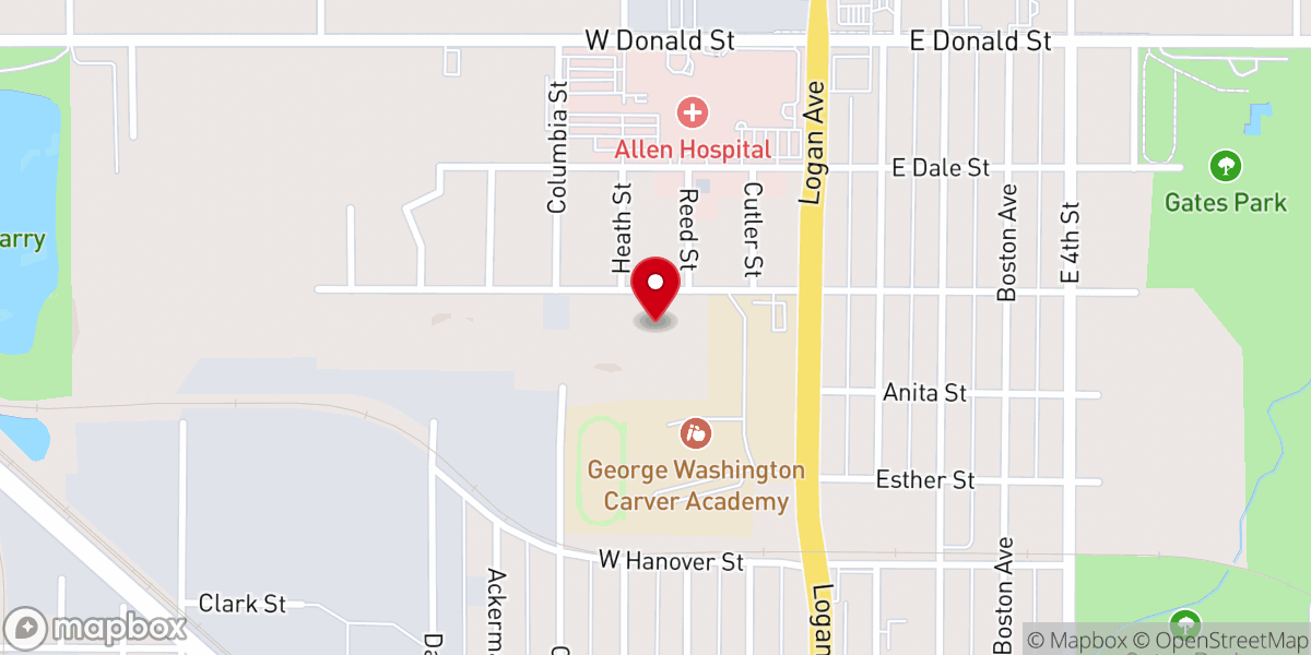 Map showing location of Saint Pauls United Methodist Church