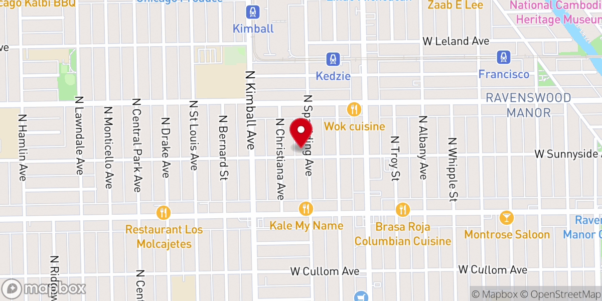 Map showing location of Chicago Milal Church