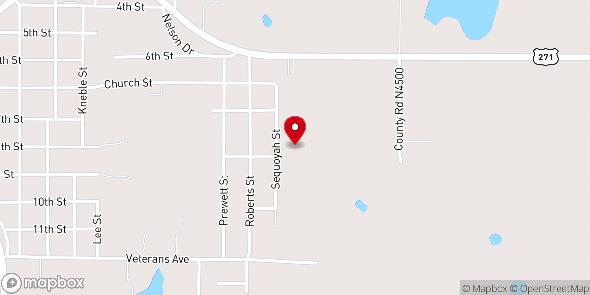 Map showing location of Grace Indian Baptist Church
