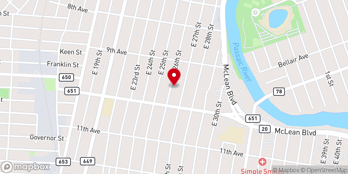 Map showing location of Neighborhood Baptist Church Inc