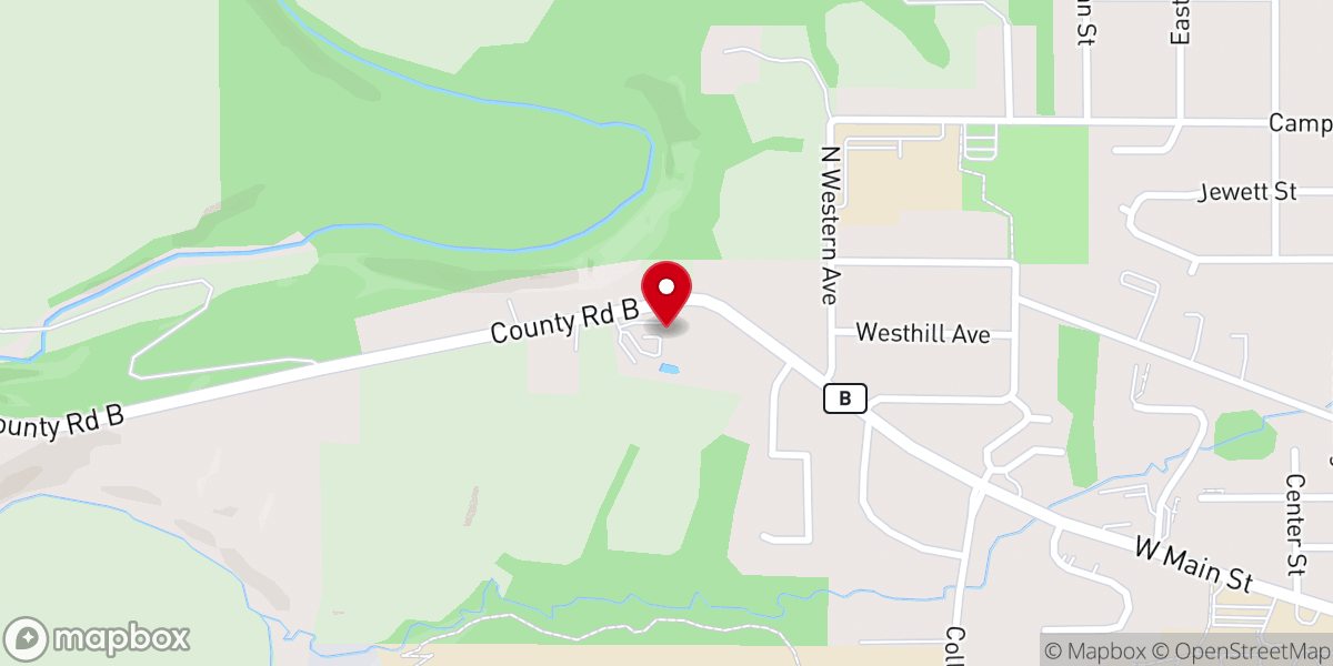 Map showing location of Rolling Hills Church