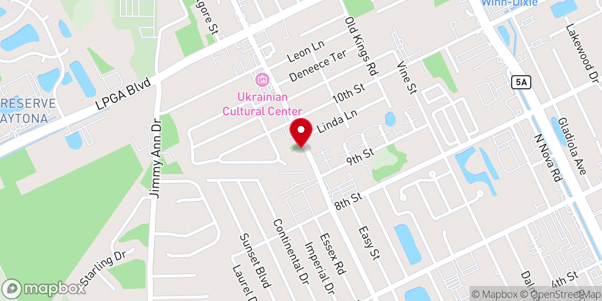 Map showing location of Derbyshire Place