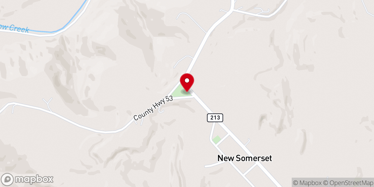 Map showing location of New Somerset Christian Church
