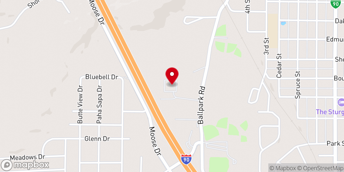 Map showing location of Sturgis United Methodist Church
