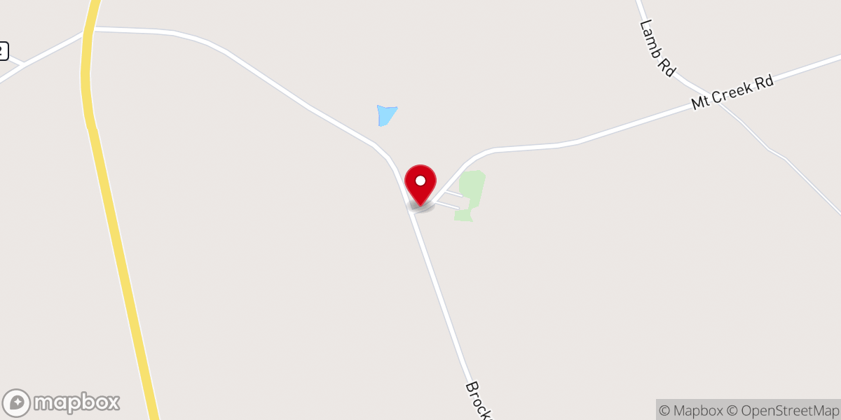 Map showing location of Mountain Creek Church