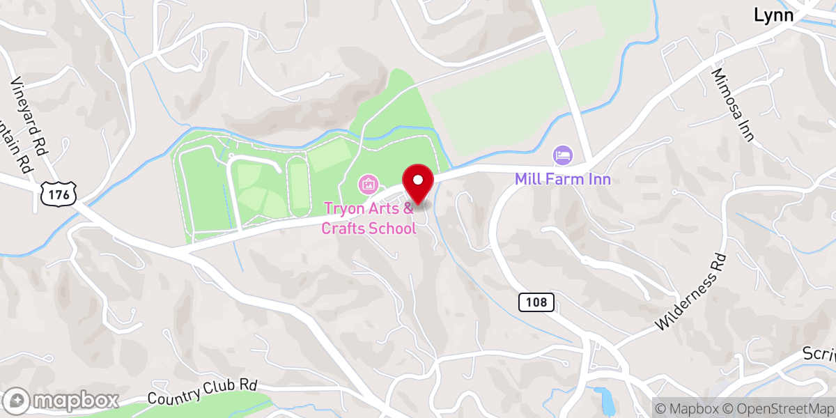 Map showing location of Tryon Presbyterian Church