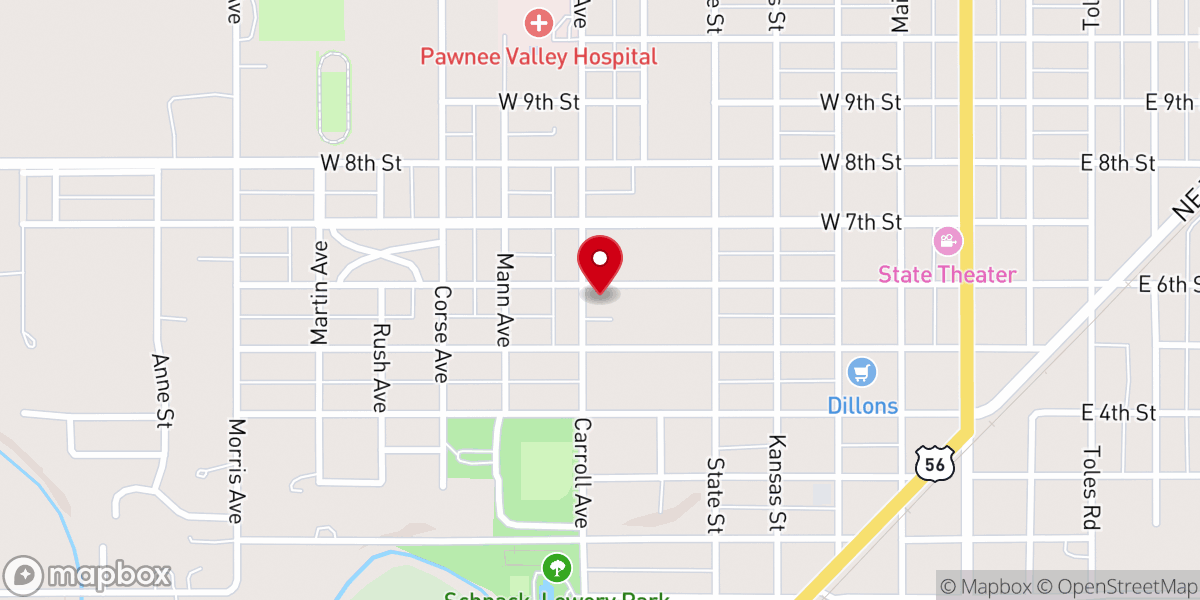 Map showing location of Grace Lutheran Church