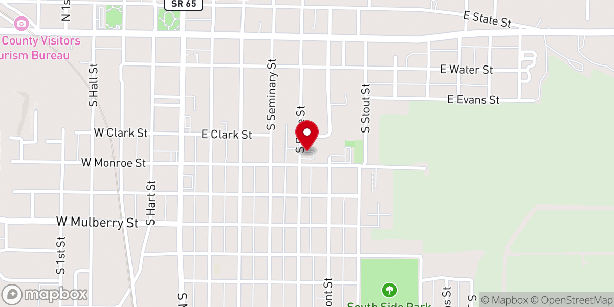 Map showing location of St. Joseph Catholic Church