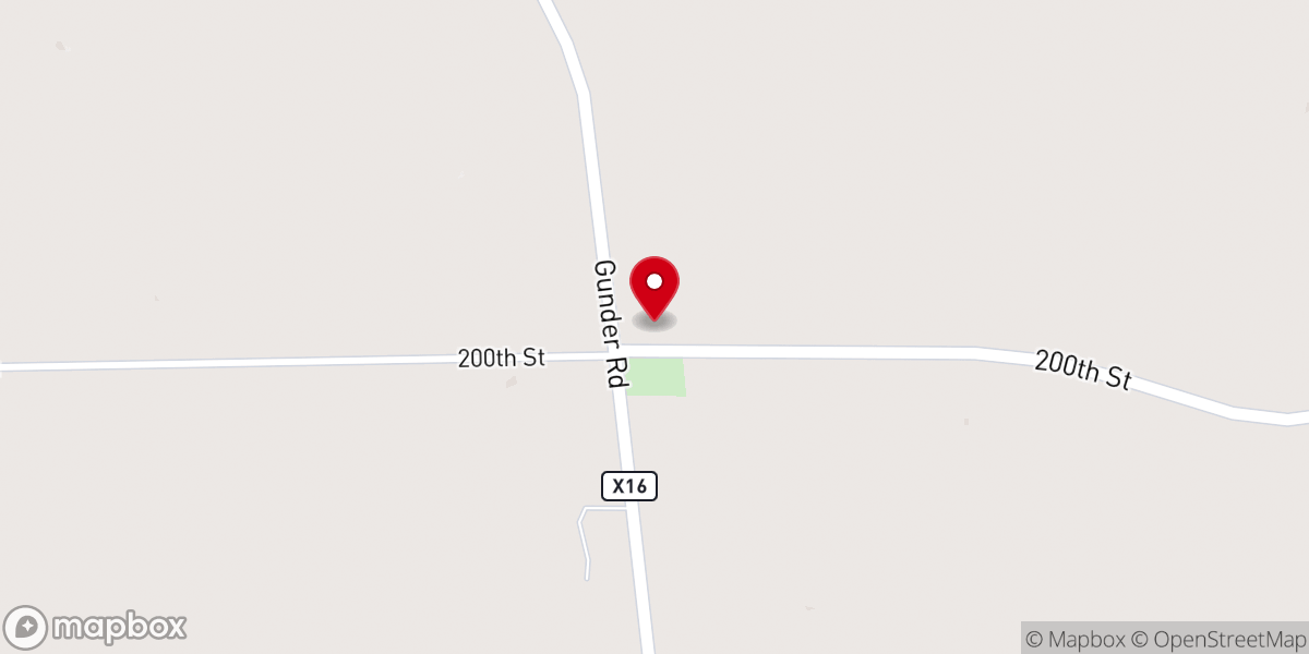 Map showing location of Norway Church