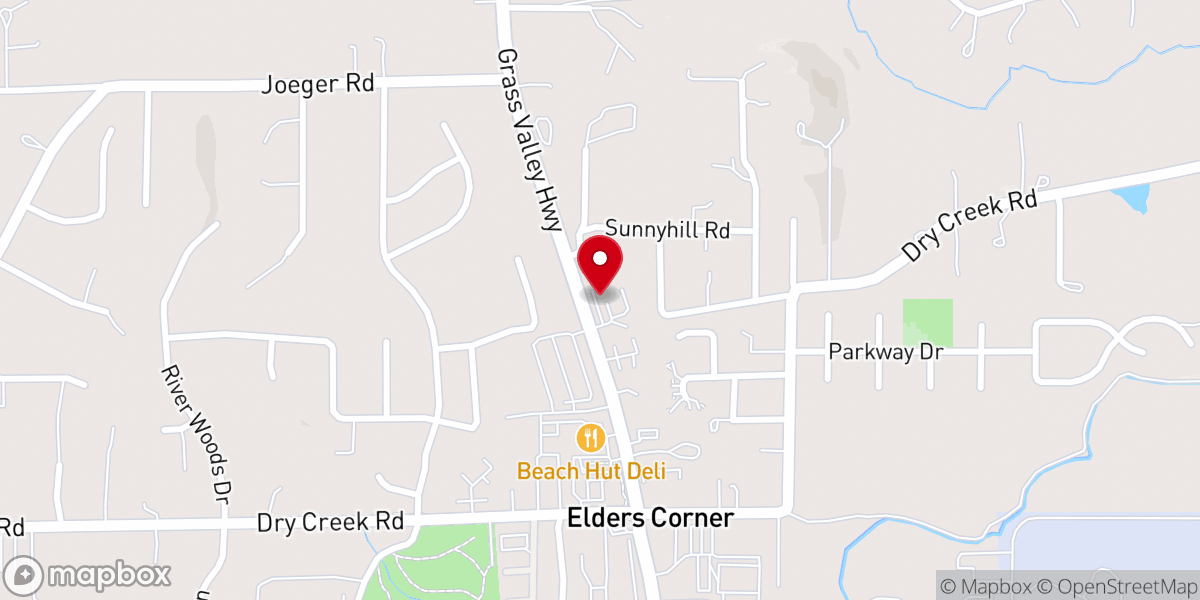 Map showing location of Auburn First Assembly of God