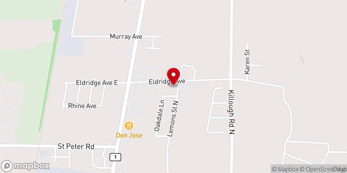 Map showing location of Sutton Family Dentistry