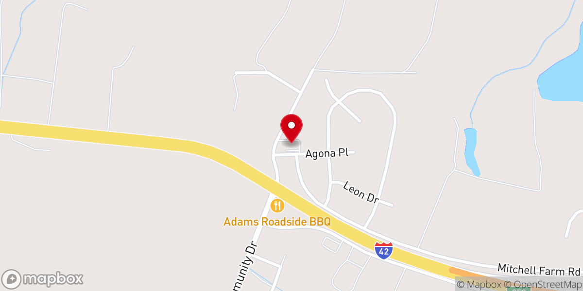 Map showing location of Trinity Independent Baptist Church