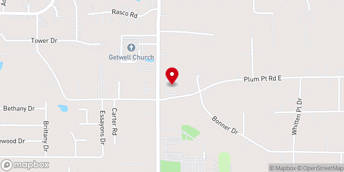 Map showing location of Pathway Church - Southaven Campus