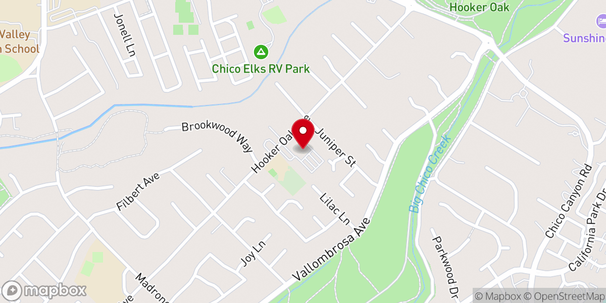 Map showing location of Chico Seventh-day Adventist Church