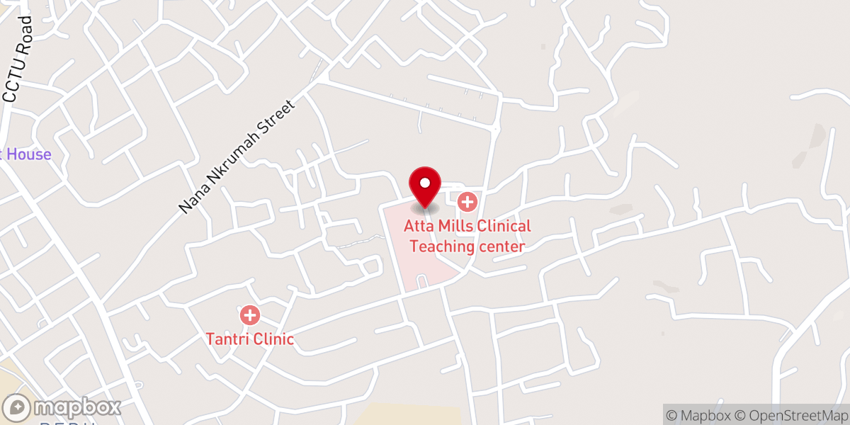 Map showing location of Rhema Calvary Center Cape Coast