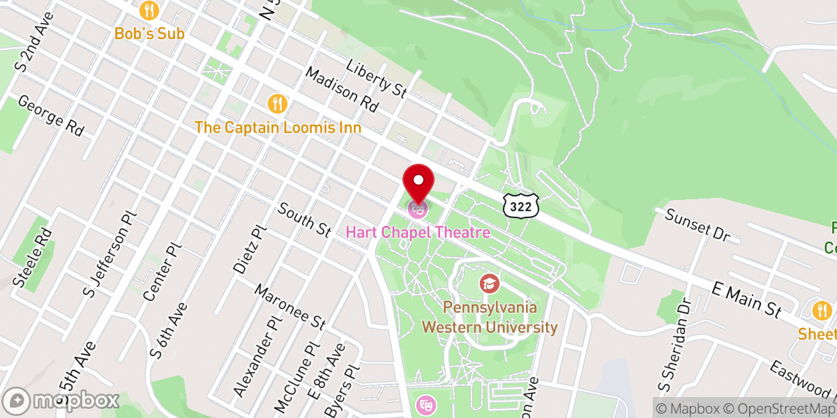 Map showing location of Hart Chapel