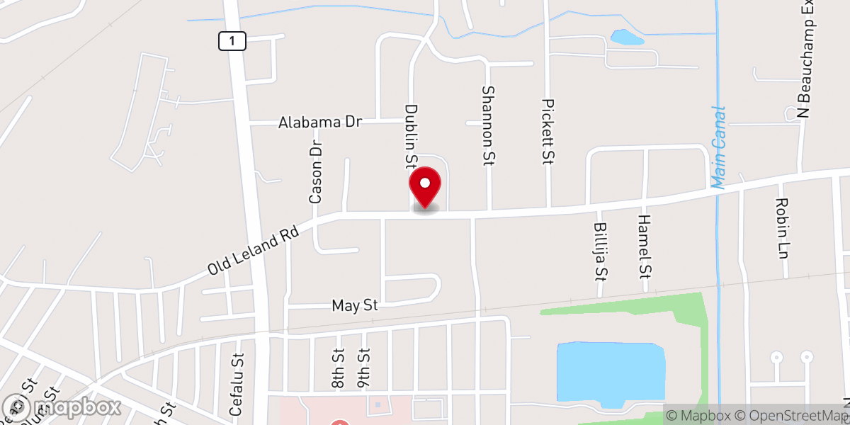 Map showing location of Potters House Missionary Baptist Church Inc