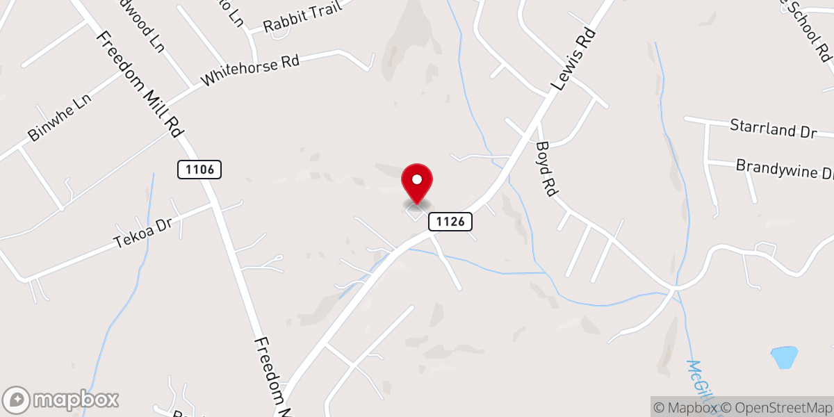 Map showing location of TrueVine Church of God