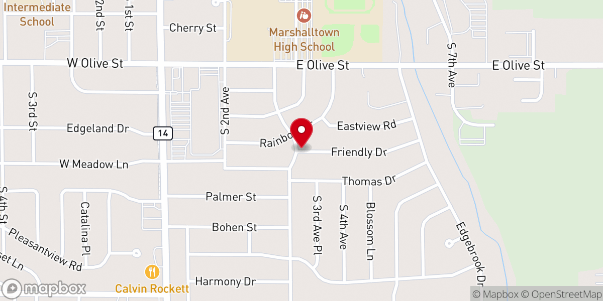 Map showing location of Calvary Apostolic Church