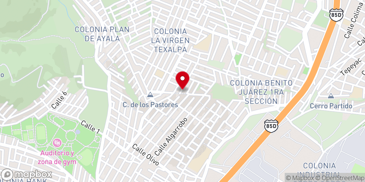 Map showing location of Iglesia Cristiana Pentecostes Cordero Santo