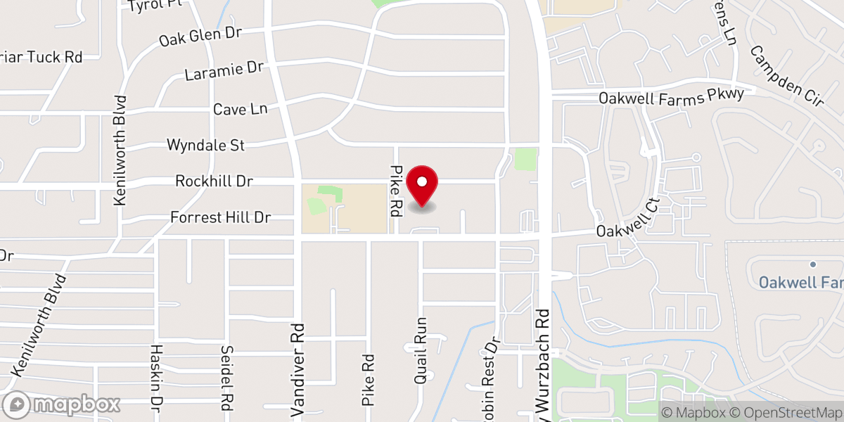 Map showing location of Northwood Presbyterian Church
