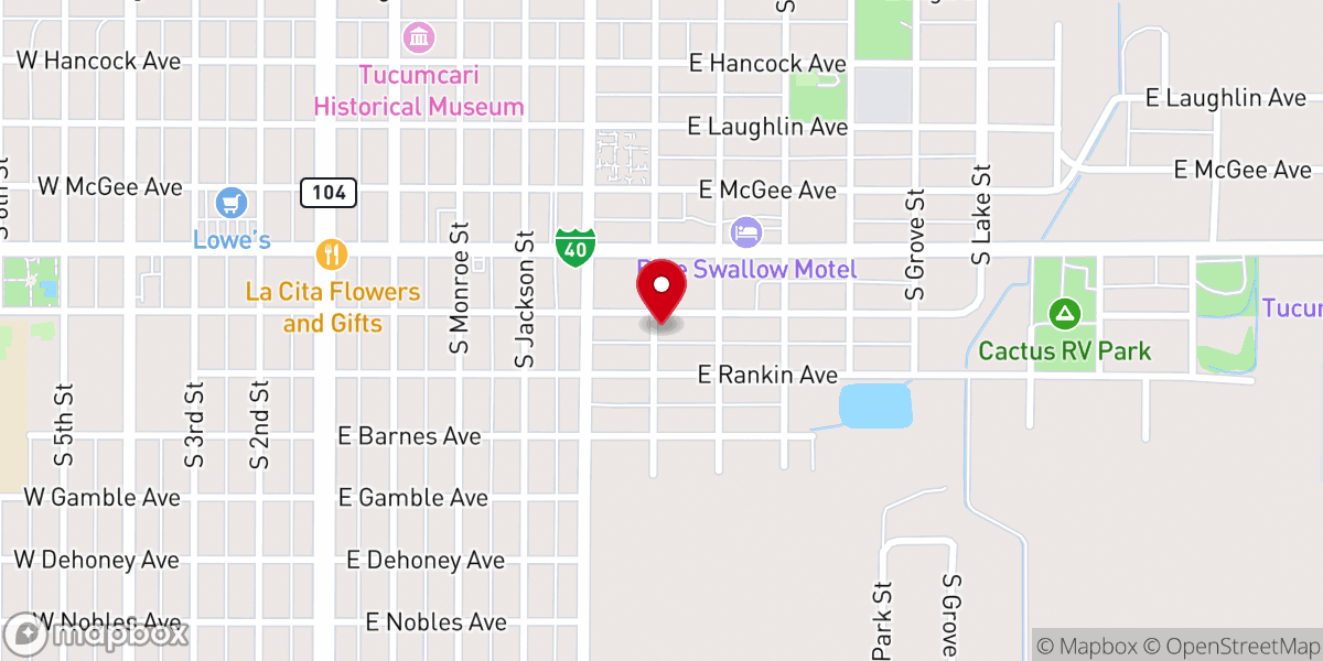 Map showing location of Immanuel Baptist Church