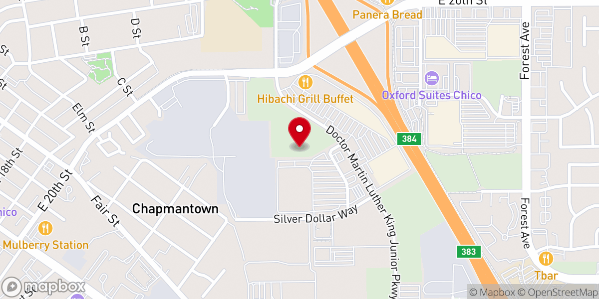 Map showing location of Rock Creek Community Church