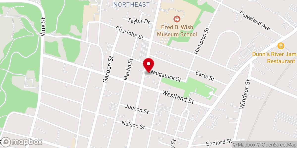 Map showing location of New Mt Moriah Baptist Church