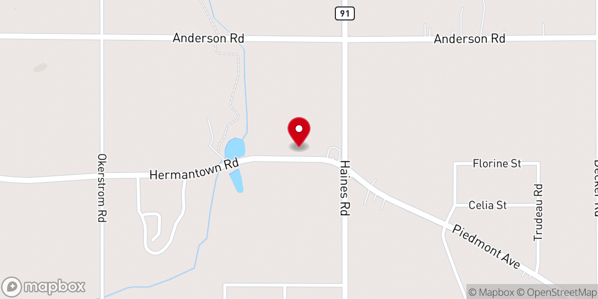 Map showing location of Salem Lutheran Church