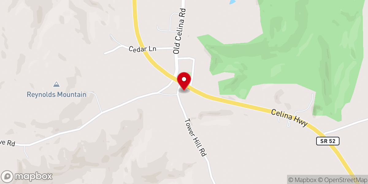 Map showing location of Allons Baptist Church