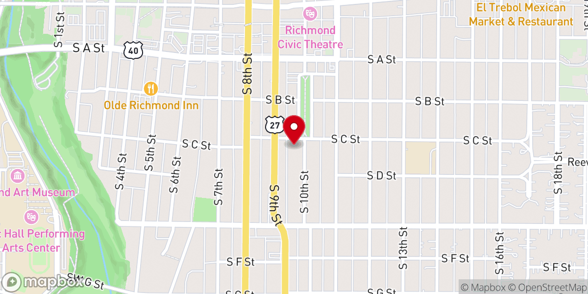 Map showing location of Recovery Church Movement
