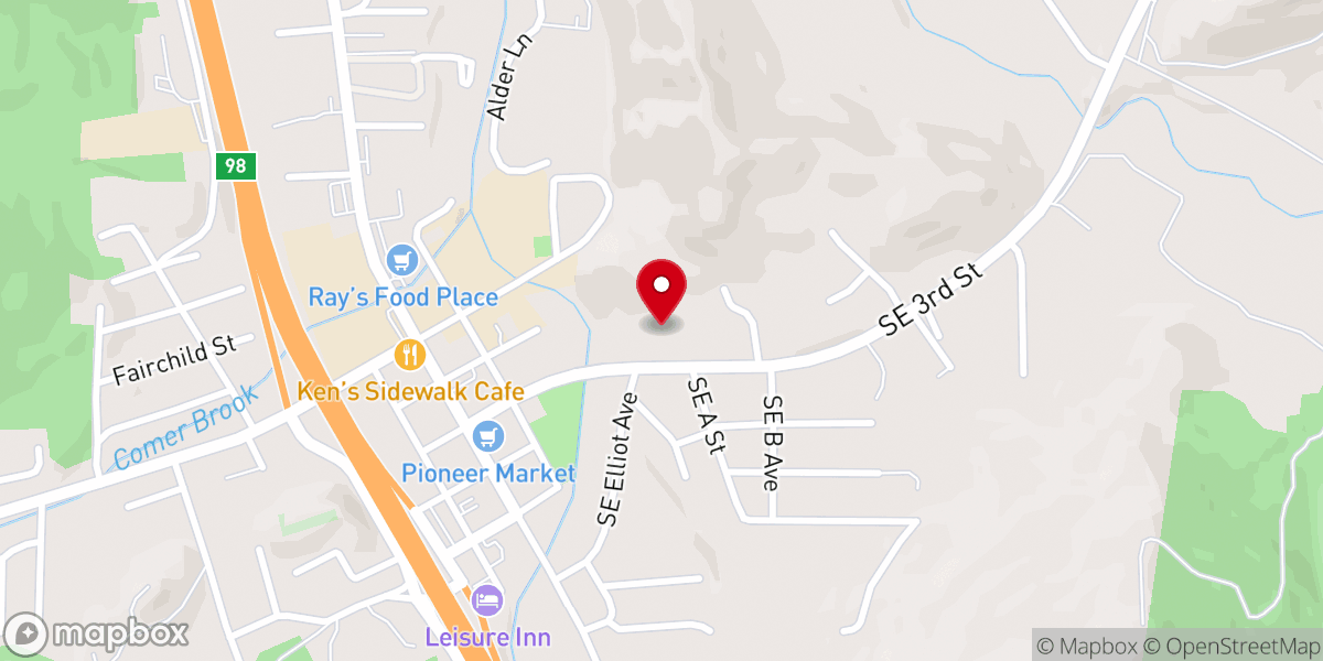 Map showing location of Hillside Christian Full Gospel Church
