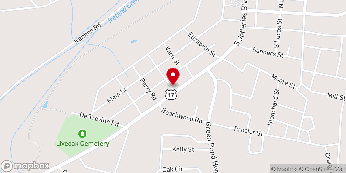 Map showing location of Good Shepherd Lutheran Church