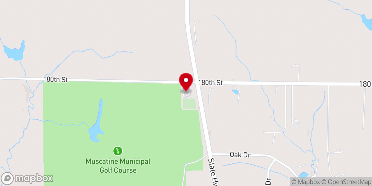 Map showing location of Bloomington Church