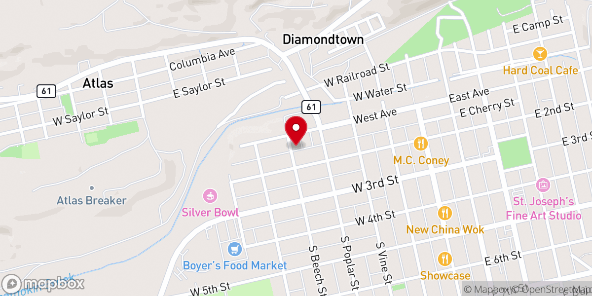 Map showing location of SS Peter & Paul Ukrainian Catholic Church