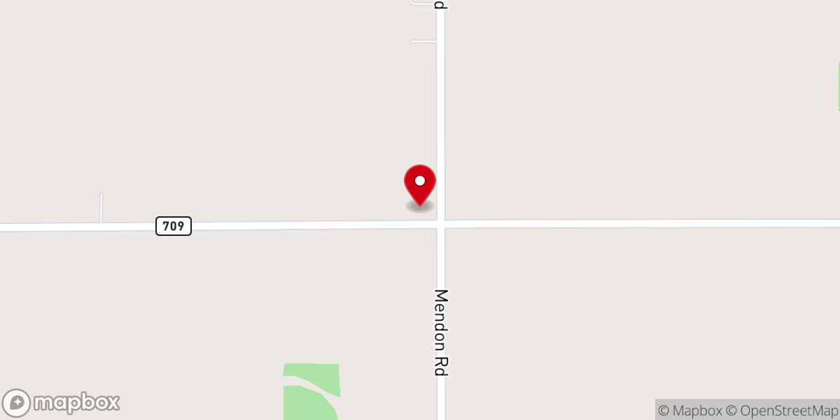 Map showing location of Kingsley Church