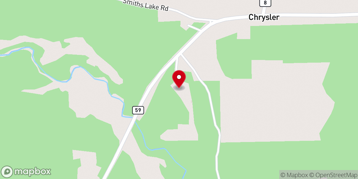 Map showing location of Little River Baptist Church