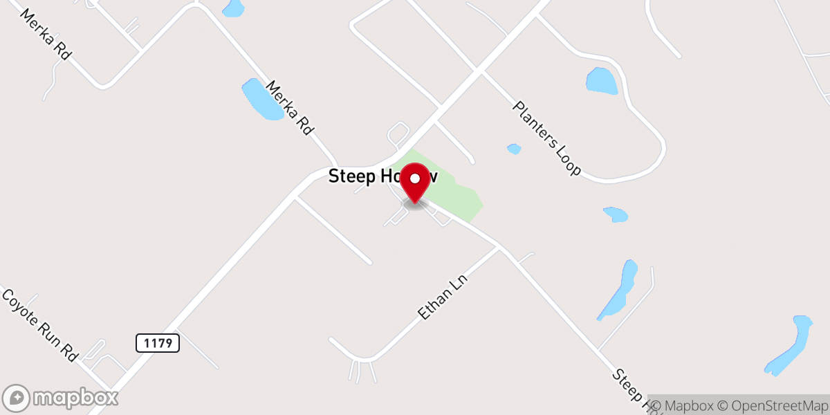 Map showing location of Emmanuel Baptist Church