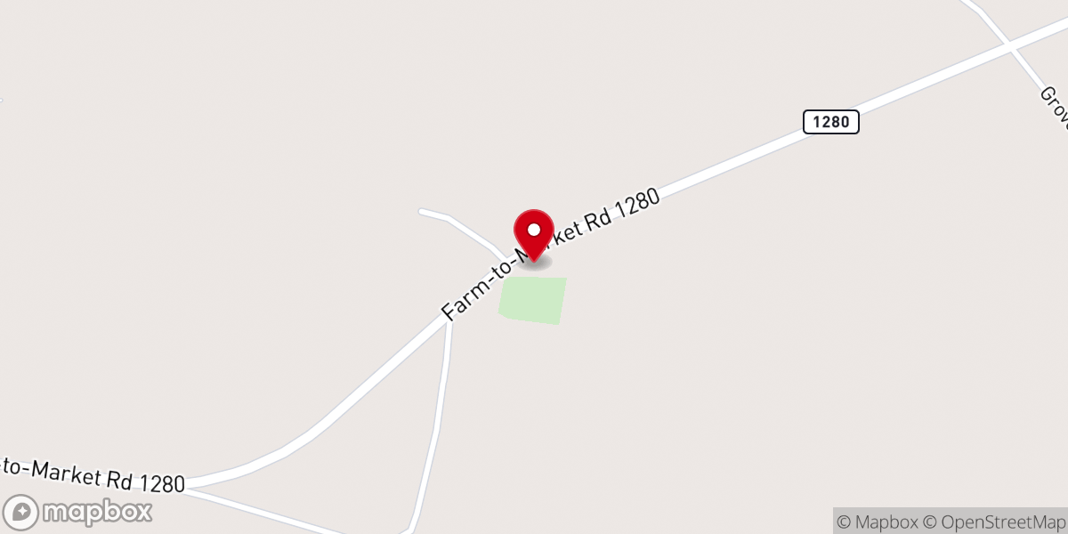 Map showing location of First Baptist Church of Friday