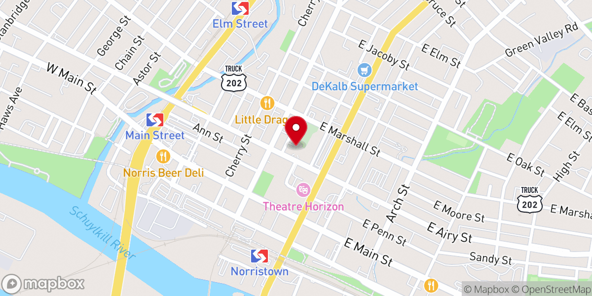 Map showing location of Saint John's Episcopal Church