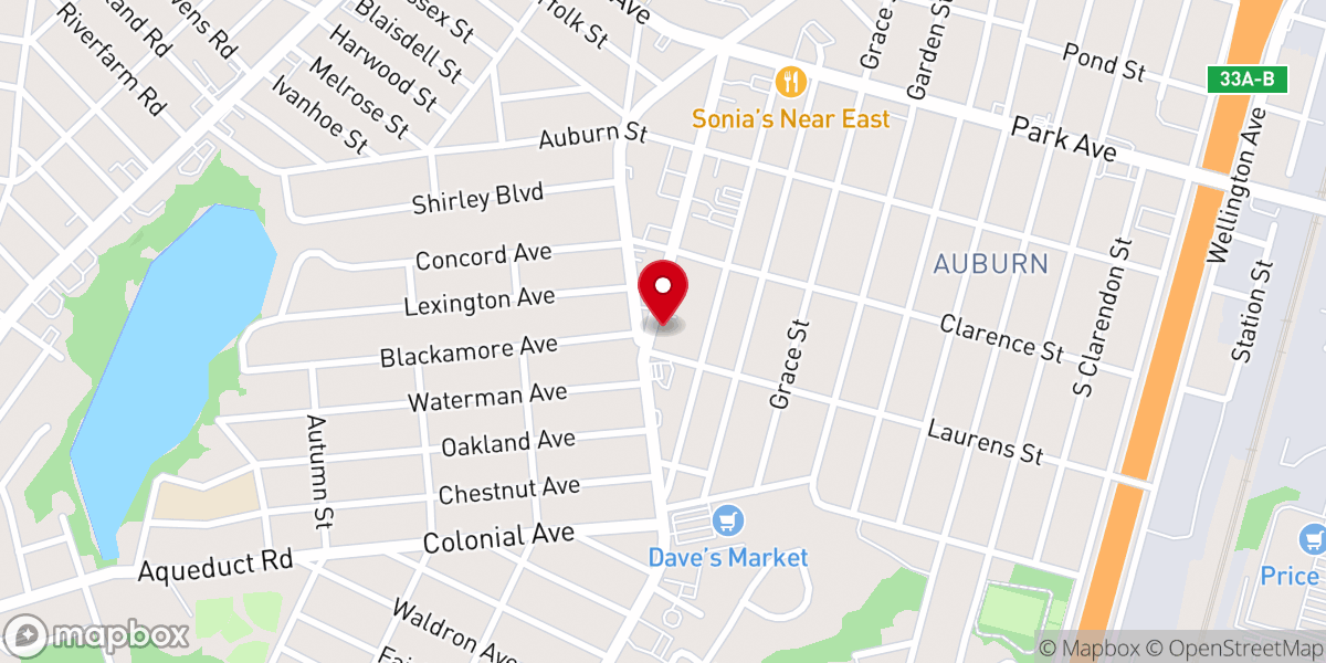 Map showing location of Grace Bible Church