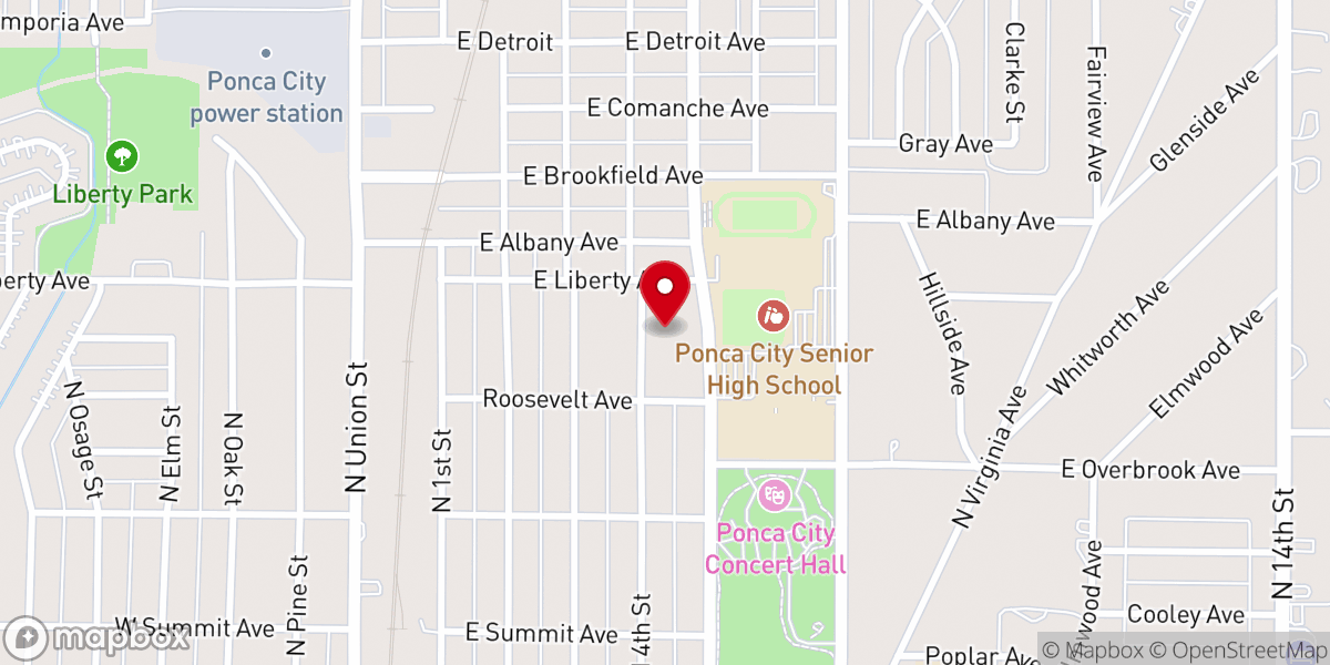 Map showing location of First Lutheran Church & School